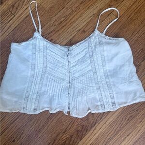 American Eagle Outfitters White Camisole with Lace Detail
